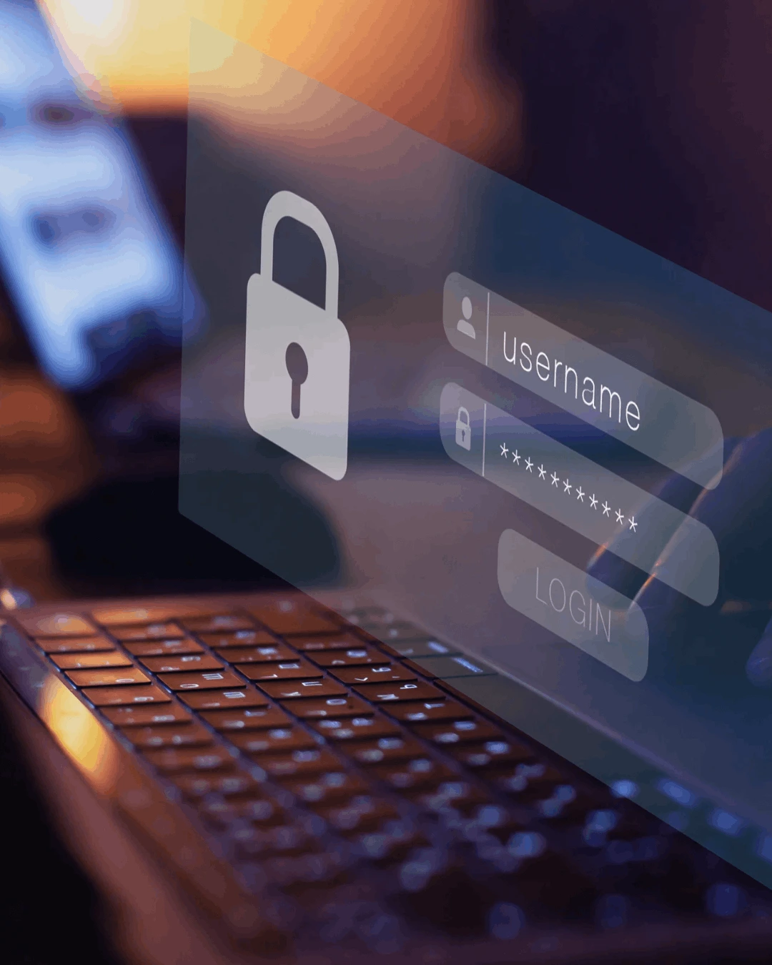 Pantalla de login en una computadora